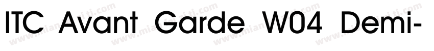 ITC Avant Garde W04 Demi字体转换